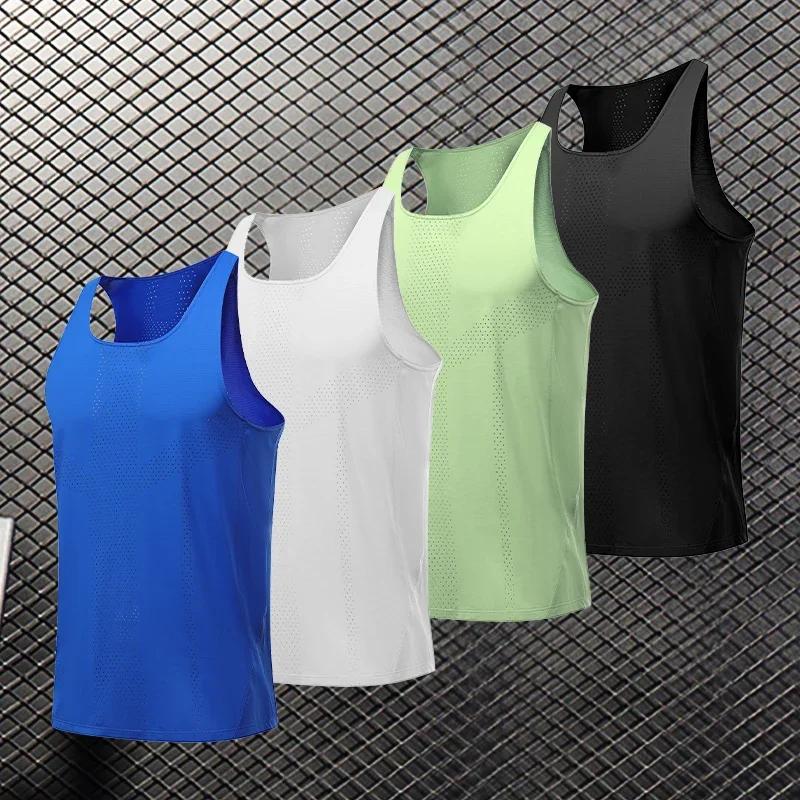 T-shirt sans manches pour hommes, vêtements de sport, basket-ball, Fitness, entraînement, débardeur,