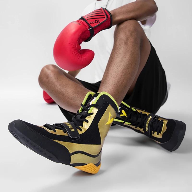 Chaussures de lutte boxe professionnelles hommes - Bottes lutte volantes maille respirante baskets légères