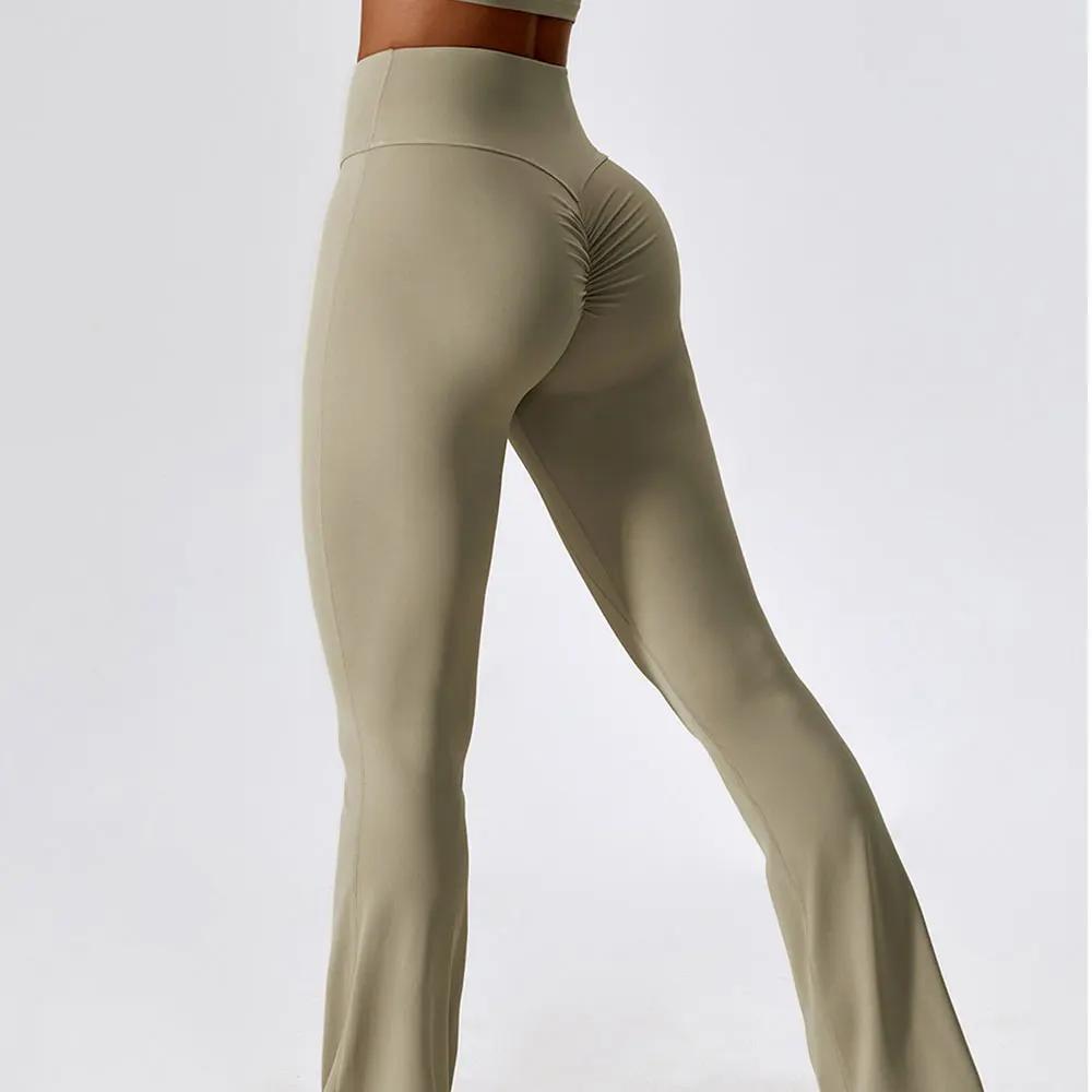 Pantalon large femme leggings yoga - Taille haute et évasé décontracté