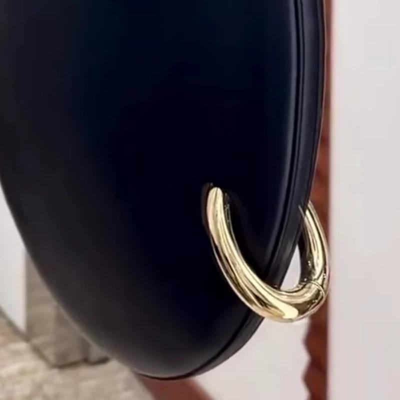 Sacs à main demi-lune fins en cuir véritable personnalisés avec initiales pour femmes sacs à main et