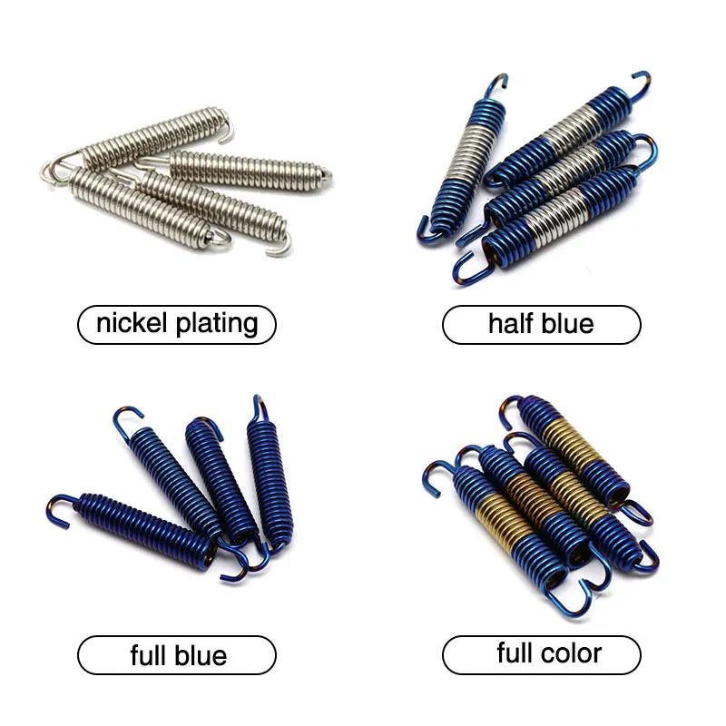 Sclmotos- 75mm 2 pièces crochets de ressort d'échappement de moto en acier inoxydable tuyau de liais