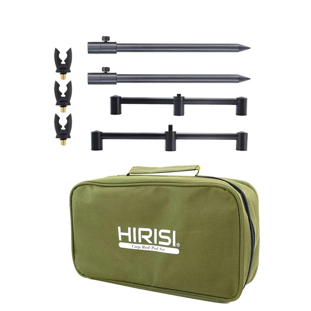 Pack de Rod pod Support système 3 cannes de pêche Buzz bars et Piques avec 3 rod rest heads dans un