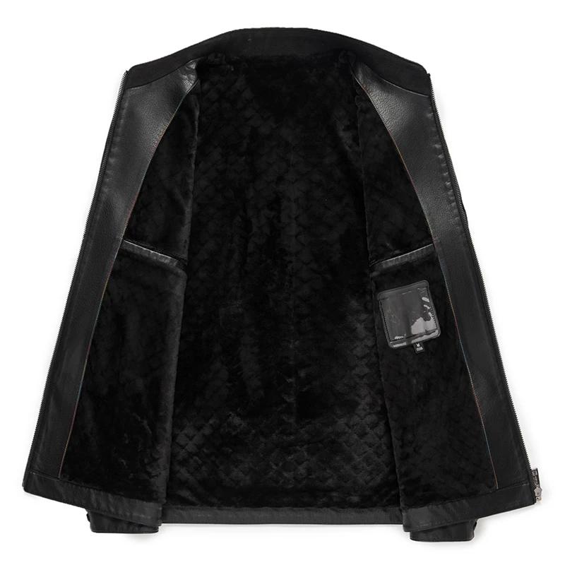 YN-336 printemps et automne hommes col montant veste en cuir de mouton naturel veste en cuir mince h
