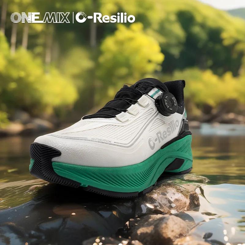 ONEMIX baskets de course en plein air hommes chaussures de sentier élastiques léger respirant femmes