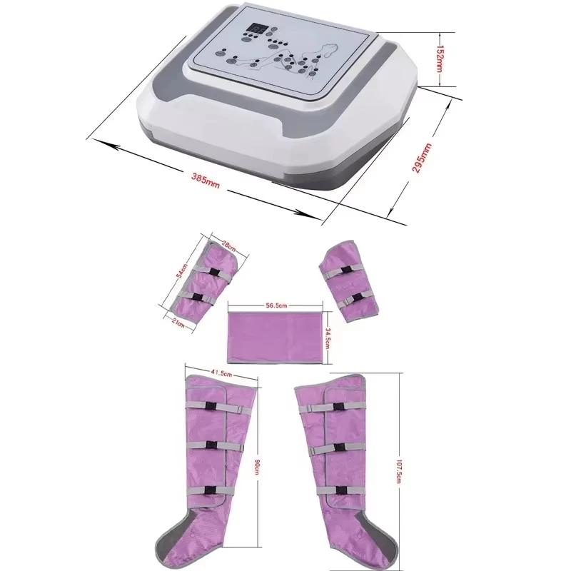 Machine de pressothérapie professionnelle, appareil de Massage lymphatique violet, bras, épaules, ve