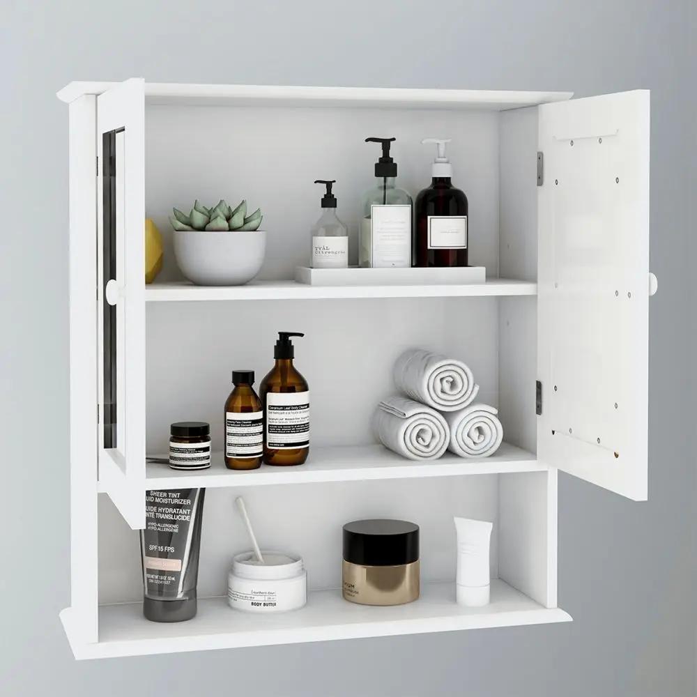 Dreamzon-Armoire HOWall avec portes et étagères à double miroir