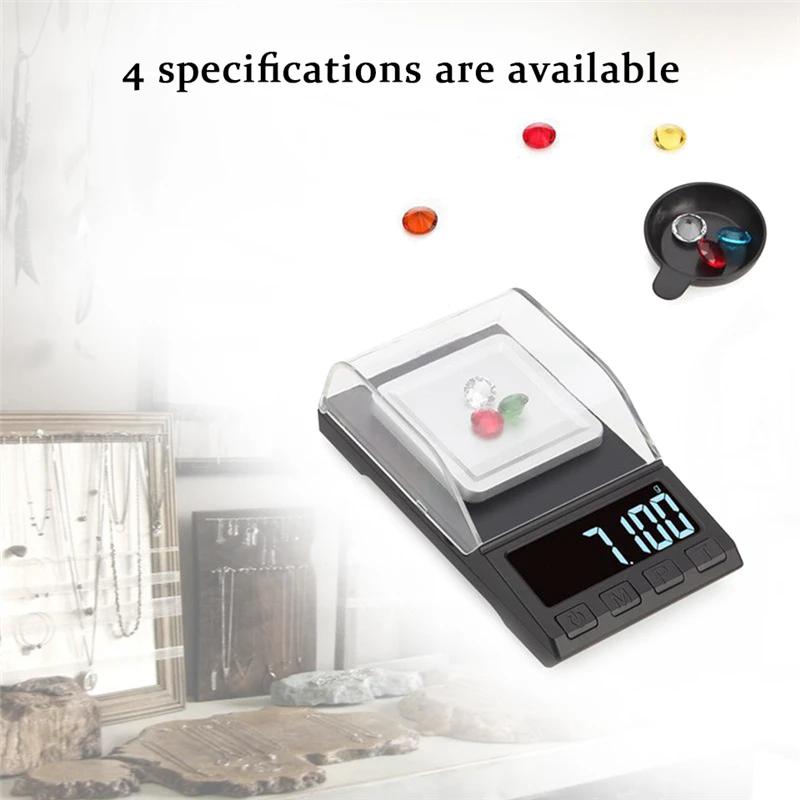 100g/50g/20g/10g 0.001g Balance numérique de précision Portable Mini bijoux or laboratoire poids mil