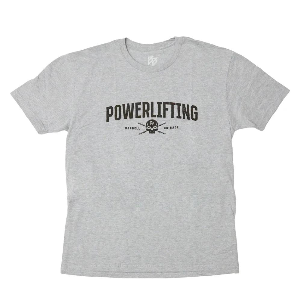 T-Shirt à manches courtes pour hommes, avec haltères, crâne, Fitness musculaire, entraînement, cours