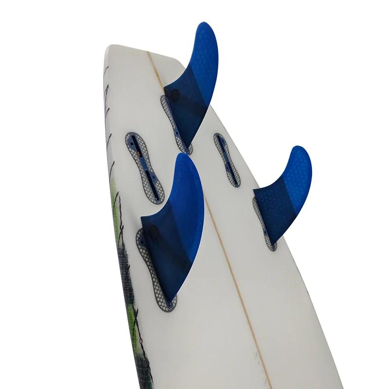 Ailerons de planche de surf M Tri Fins UPSURF FCS 2, taille G5, lot de 3, en fibre de verre nid d'ab