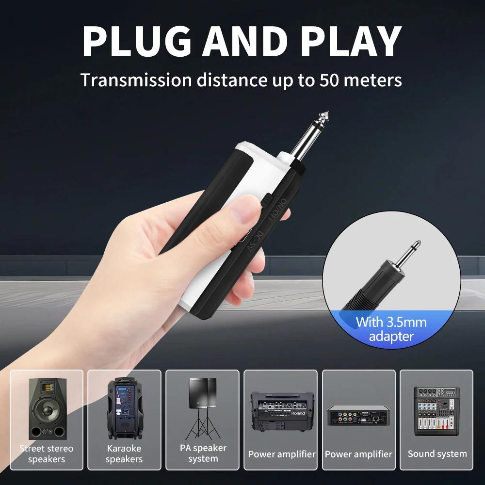TALOMEN K601 système de Microphone dynamique sans fil portable professionnel avec récepteur Recharge