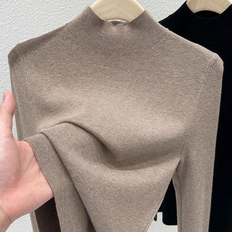 AOSSVIAO Pulls à col roulé pour femme, collection Automne Hiver 2026, mode, coupe ajustée, couleur u