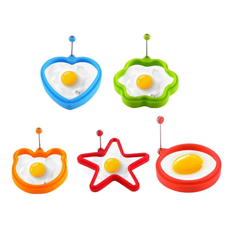 Machine à crêpes en Silicone, 5 Styles, moule à œufs frits, formes antiadhésives, opération Simple,
