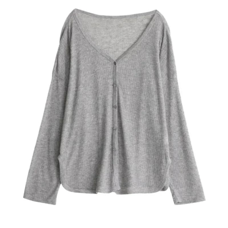 Cardigan femme nouveau col en v à manches longues femme chemise femme pulls Protection solaire femme