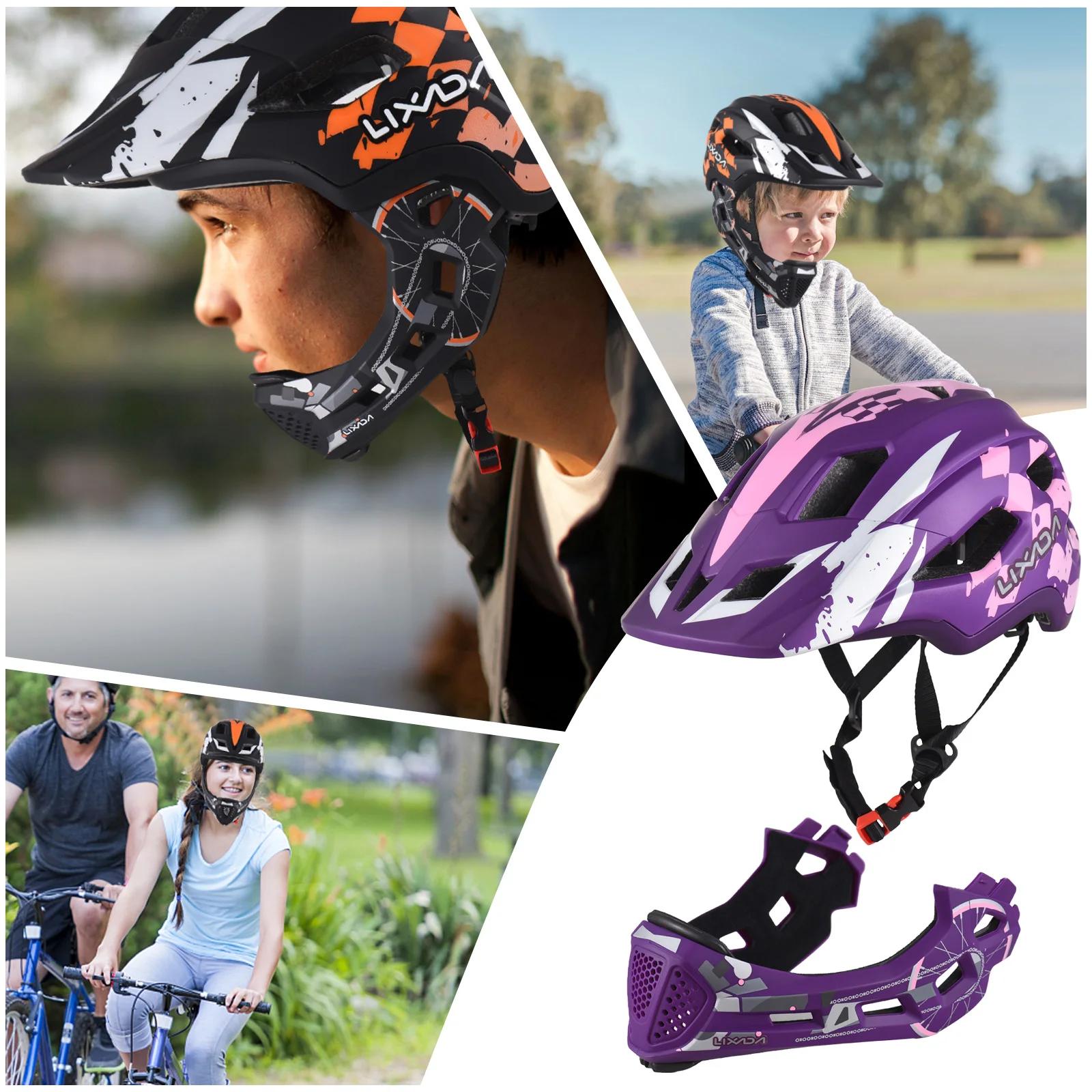 Casque de vélo intégral pour enfants, poignées amovibles, casque de vélo réglable, accessoires de vé