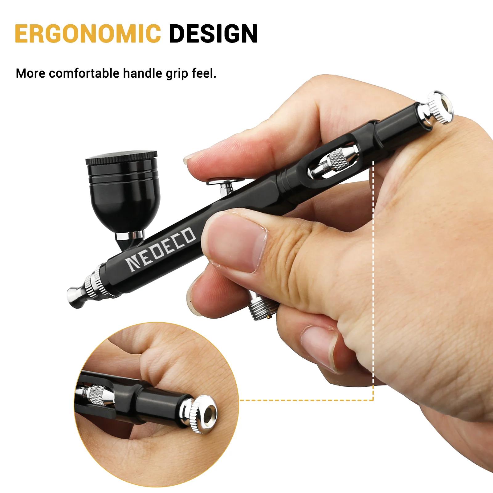 Kit d'aérographe Neoeco 30PSI, ensemble d'aérographe portable multifonction à double action, compres