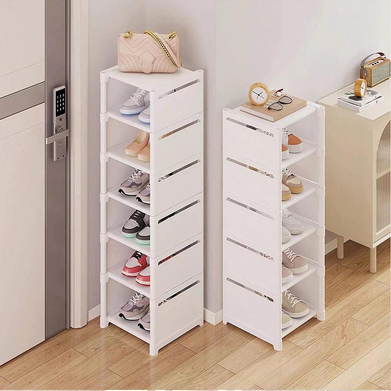 Étagère à chaussures petite armoire à chaussures élargie contre le mur porte étagère à chaussures pe