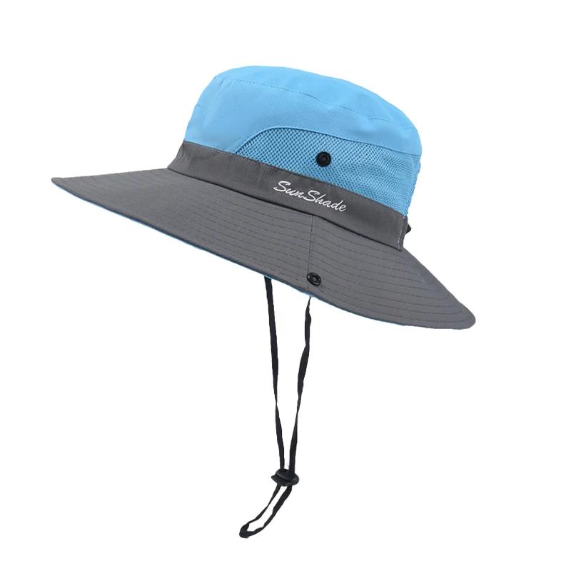 Chapeau de pêcheur pliable en plein air, pour cyclisme, voyage, pêche, soleil, maille respirante, ch