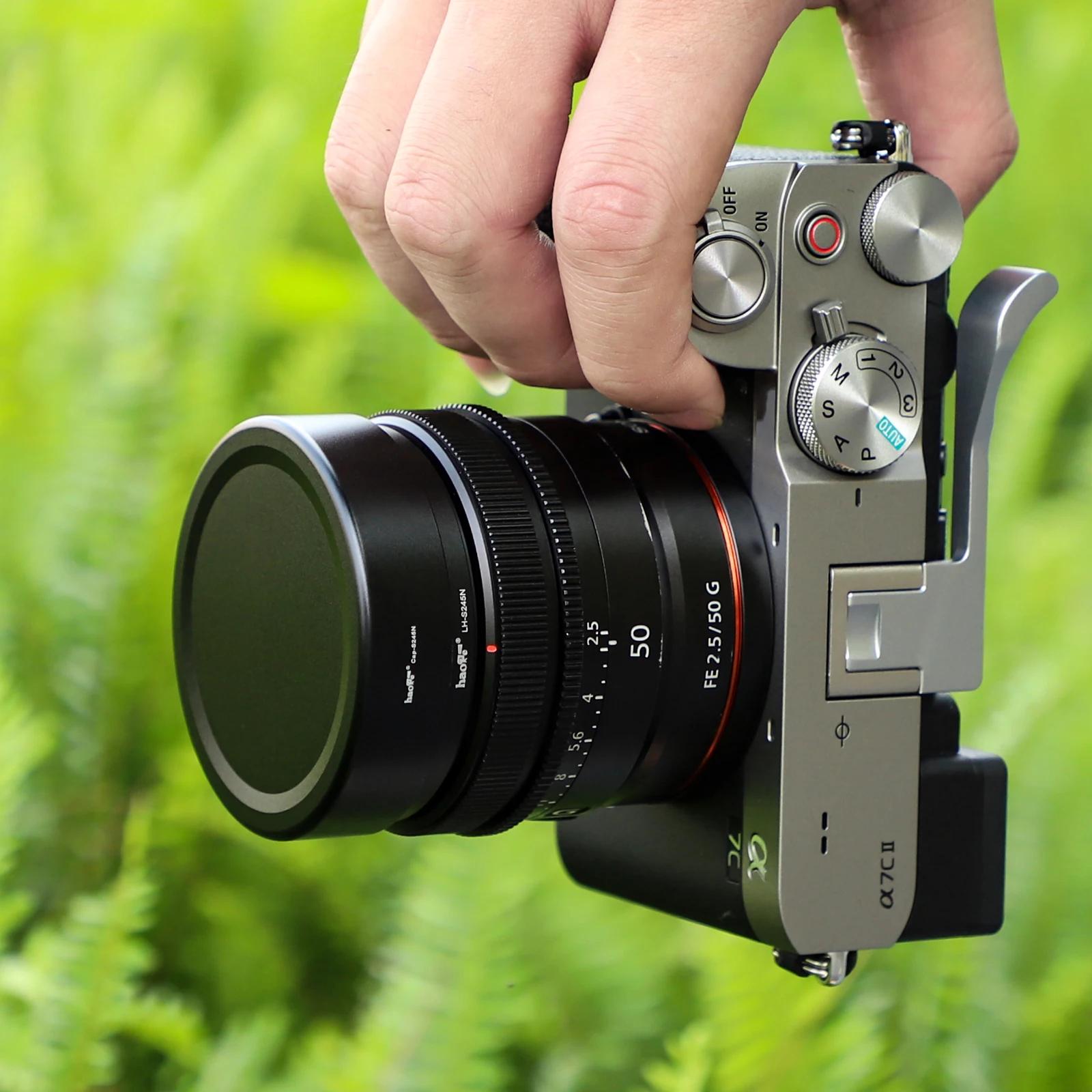 Haoge LH-S245N baïonnette carré métal pare-soleil pour Sony FE 50mm F2.5 G FE 40mm F2.5 G FE 24mm F2