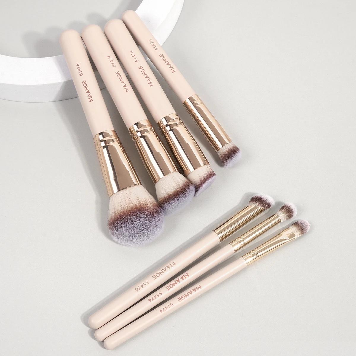 MAANGE 7 pièces/ensemble pinceaux de maquillage pour fond de teint cosmétique poudre correcteur Blus