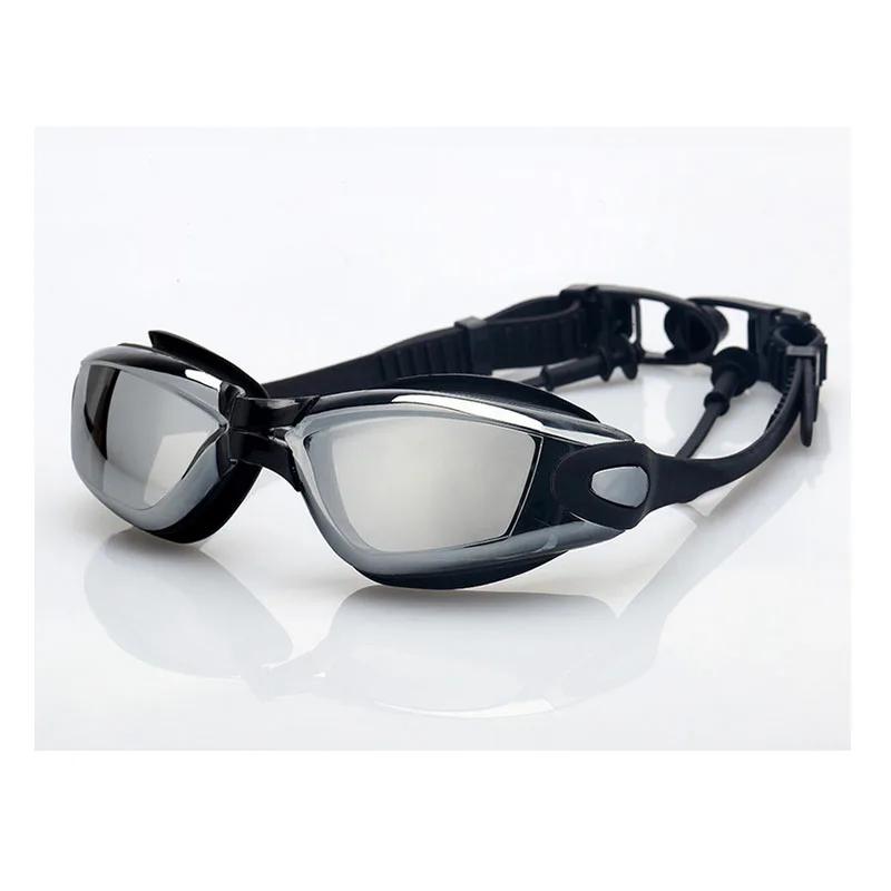 Lunettes de natation myopie pour adultes, bouchon d'oreille, anti-buée, HD, lunettes de natation pro
