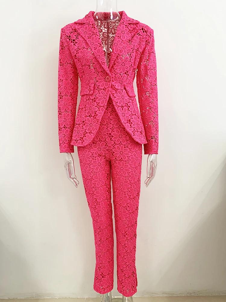 HIGH STREET Nouveauté 2026 Ensemble de costume de mode de défilé de créateur pour femme, Blazer en d