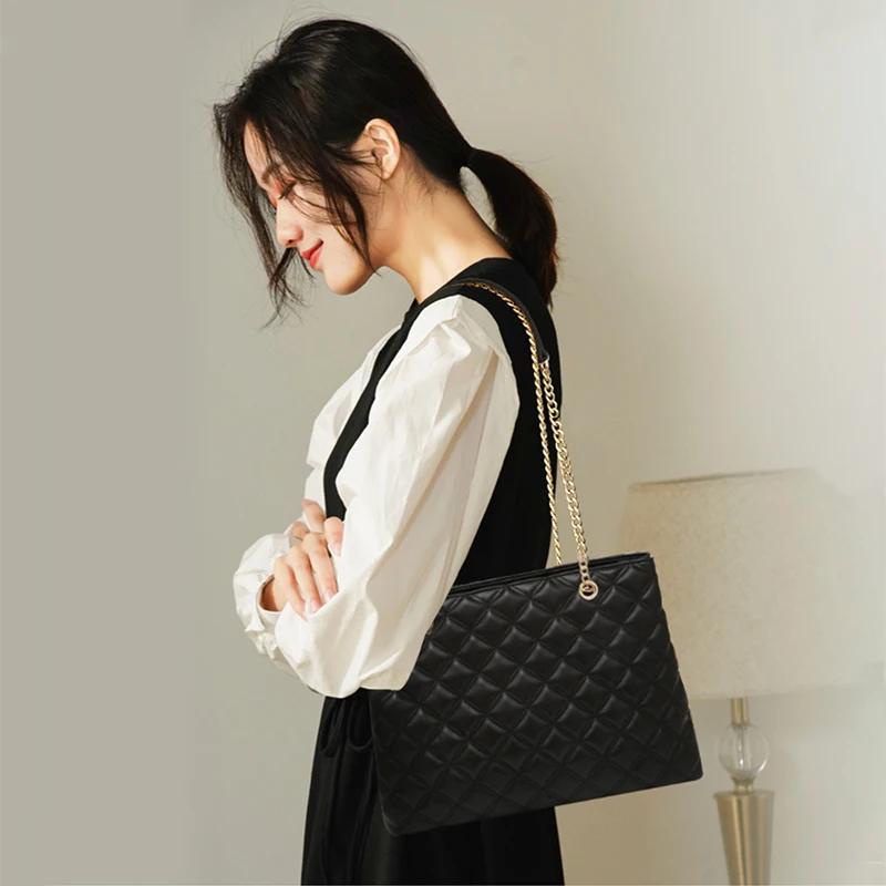FOXER femmes mode matelassé sac à bandoulière femme classique sous les bras sac Vintage dame Simple