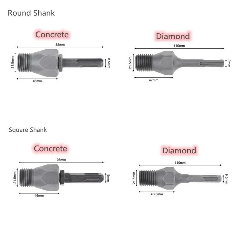 Adaptateur de perceuse électrique SDS Plus 13 mm avec tige de connexion M22 pour foret diamanté à qu