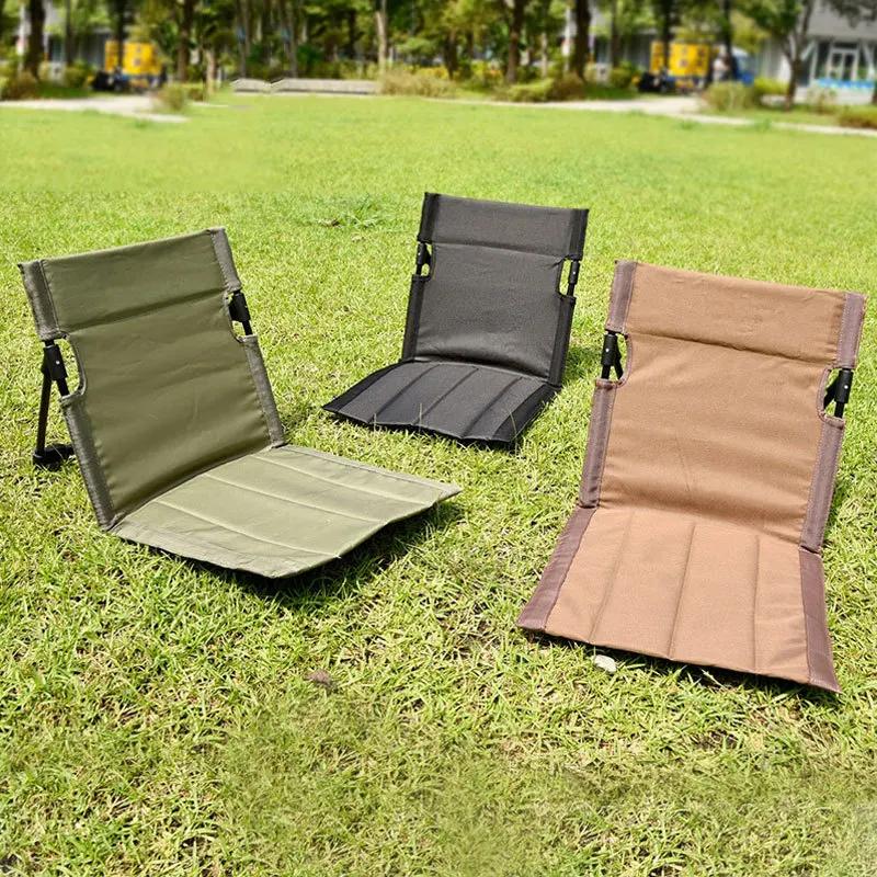 Chaise de Camping pliable, jardin extérieur, parc, chaise paresseuse simple, coussin de dossier, piq