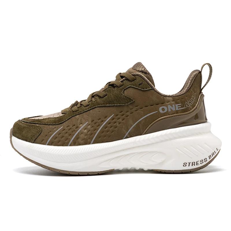ONEMIX-Chaussures de course en cuir pour hommes et femmes, baskets de sport, de marche, d'entraîneme