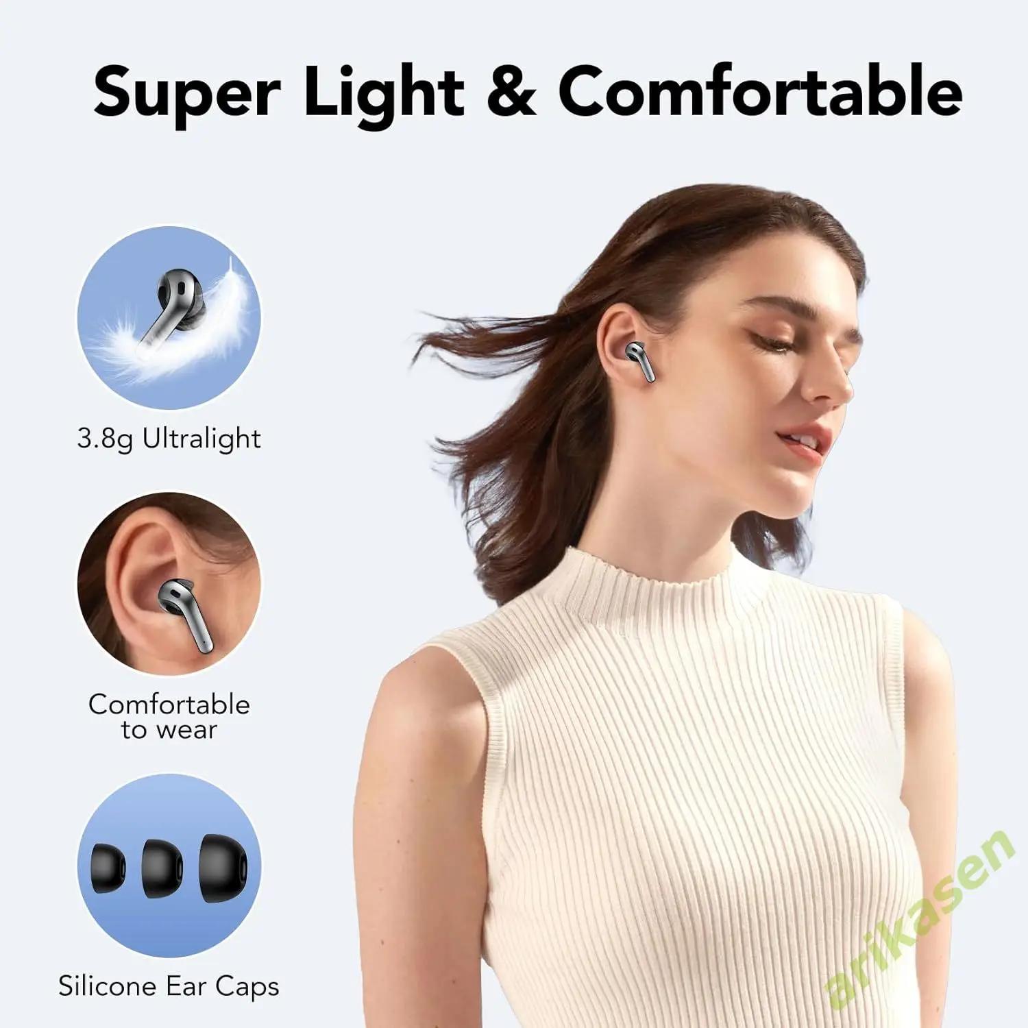 TWS Bluetooth 5.3 écouteur stéréo basse avec micro antibruit étanche sans fil écouteurs dans l'oreil