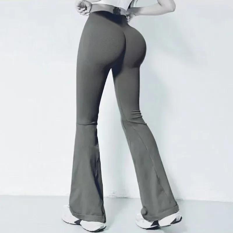 Leggings évasés taille haute femme - Yoga fitness confortables et stylés pour vos entraînements quotidiens