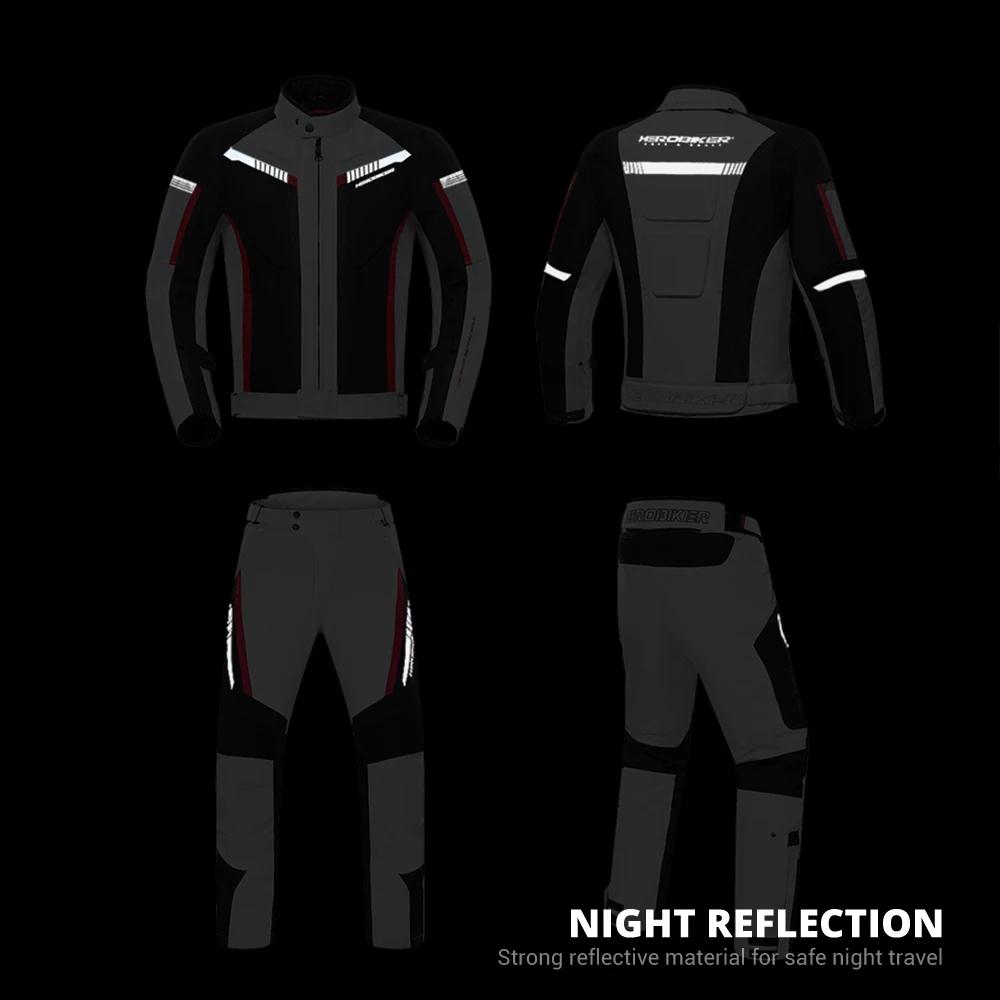 HEROBIKER veste de Moto imperméable homme veste de course pantalon de Moto portable vêtements de Mot