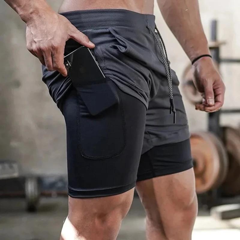 Short course camouflage homme 2 en 1 séchage rapide fitness jogging pantalon été sportif