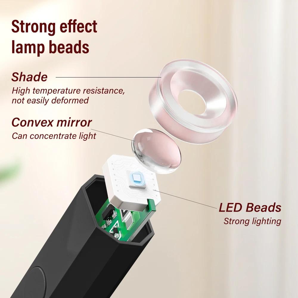 YIKOOLIN lumière UV pour ongles en Gel Mini lampe UV pour ongles lumière LED professionnelle pour le