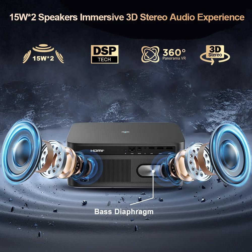 ThundeaL TD98Pro 1080P projecteur Full HD 4K Android WiFi Projetor mise au point automatique TD98 Pr