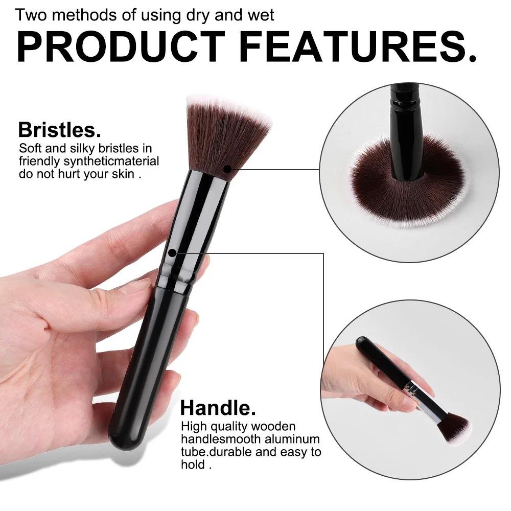Ensemble de pinceaux de maquillage doux et moelleux pour femme, fond de teint, fard à joues, poudre,