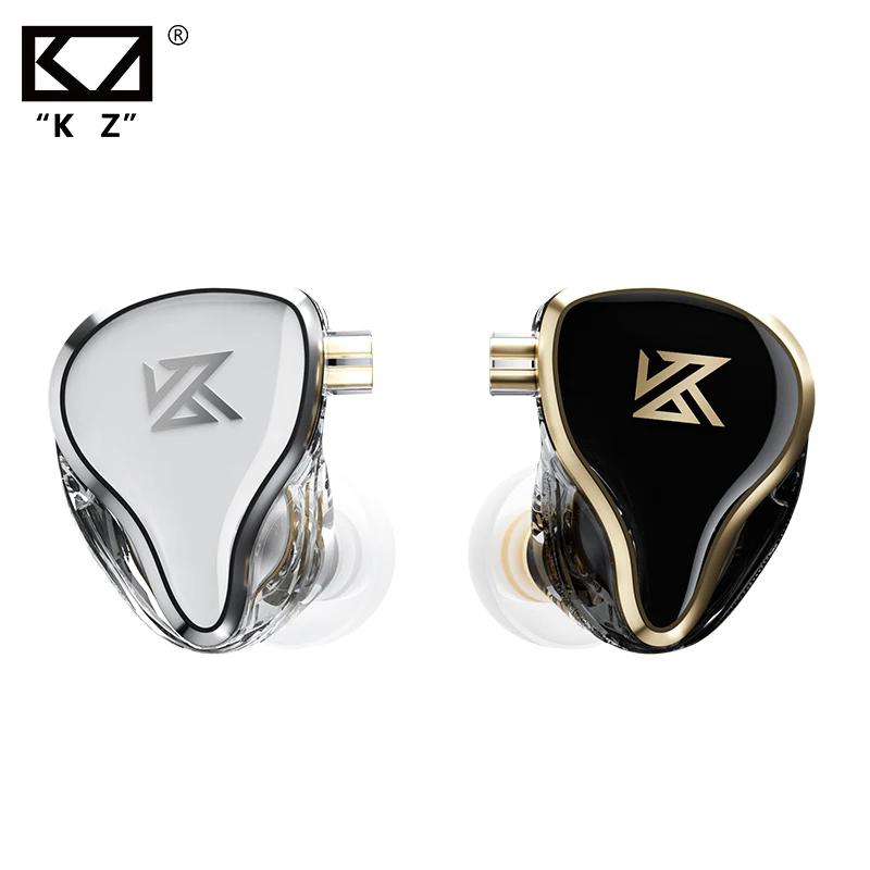 KZ-Écouteurs ZAS 7BA + 1esse Dynamic Hybrid Wired Médiateur phones, HiFi Bass, dehors Médiateur set,