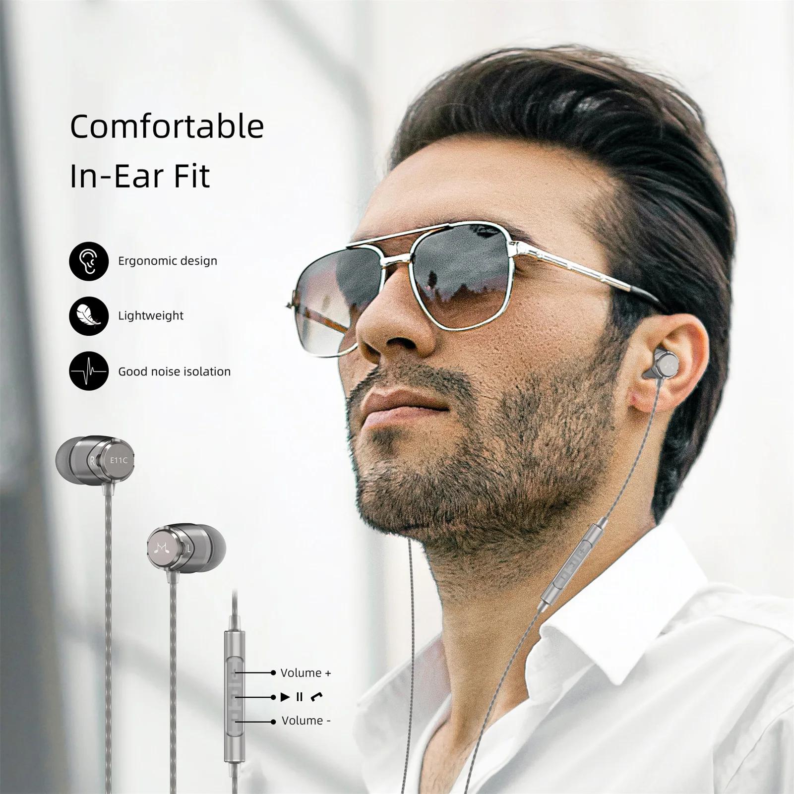 SoundMAGIC – écouteurs intra-auriculaires d'origine, oreillettes filaires avec Microphone, 3.5mm, ba
