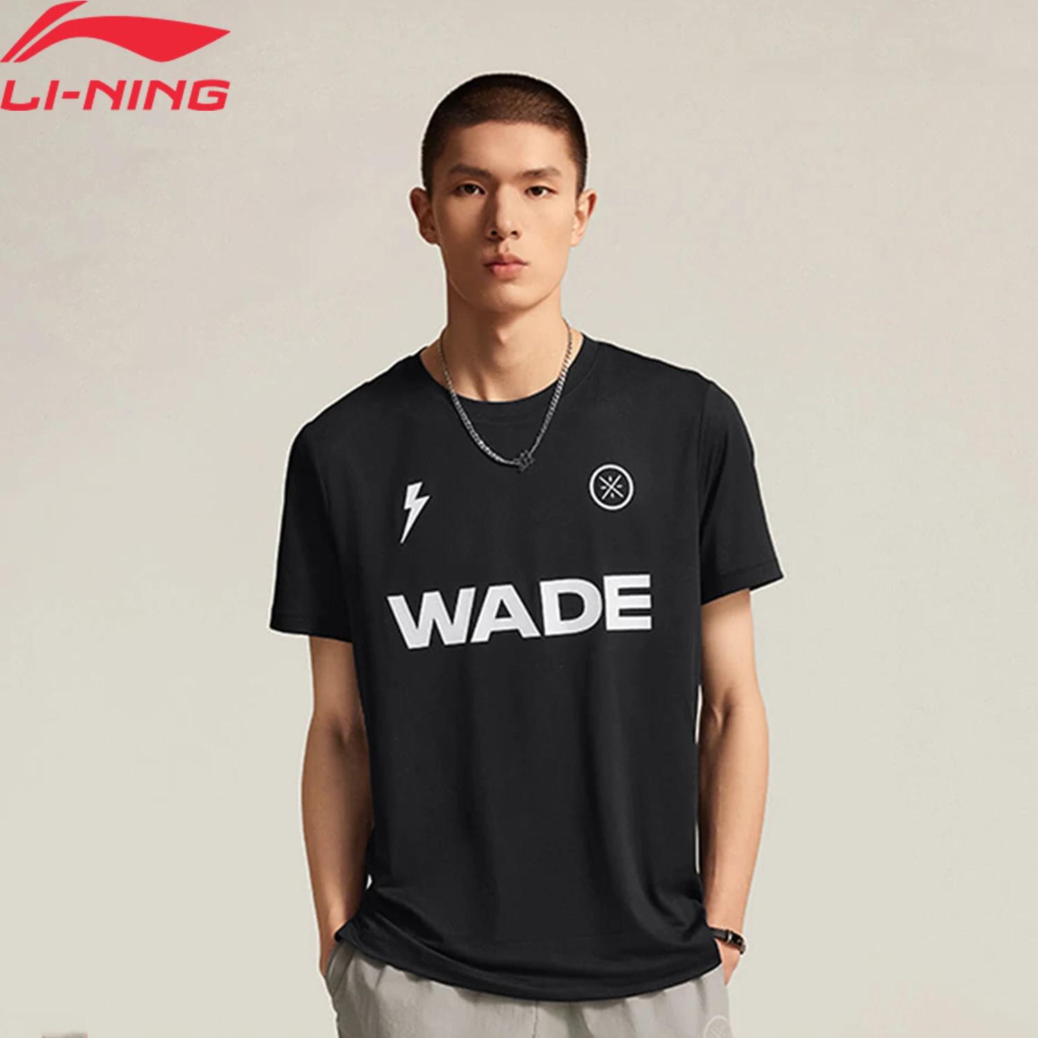 Li-ning T-shirt Wade pour hommes AT DRY ULTRA 92% Polyester 8% élasthanne AT._BACTERIA doublure pull