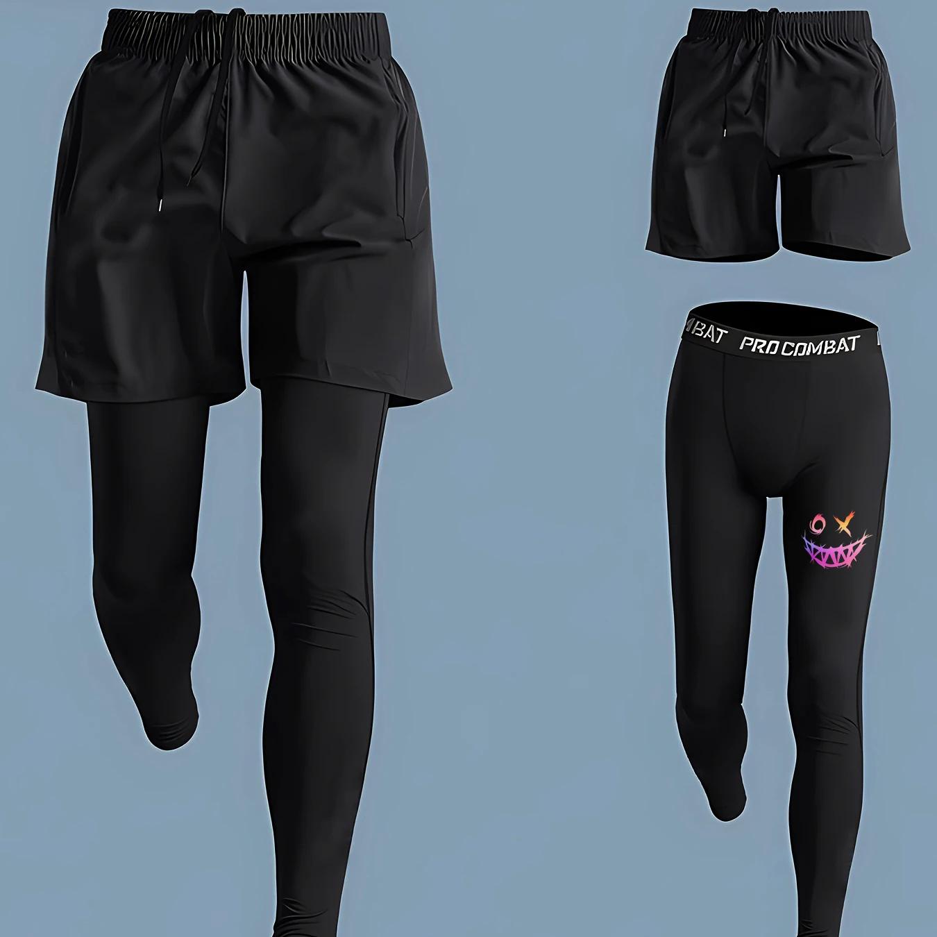 Pantalons d'entraînement fitness hommes leggings compression - Bas de sport masculin séchage rapide course