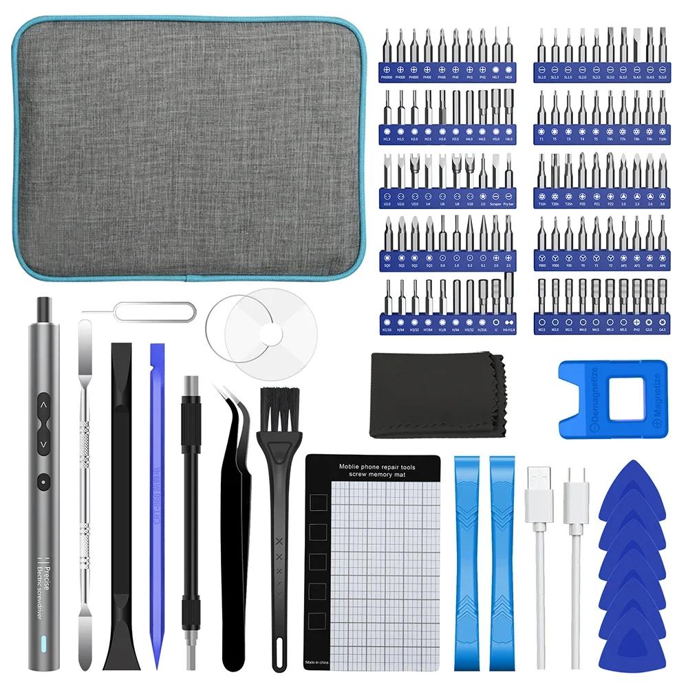 Jeu de tournevis électriques de précision 120 en 1, Mini Kit Rechargeable, embouts sans fil pour tél