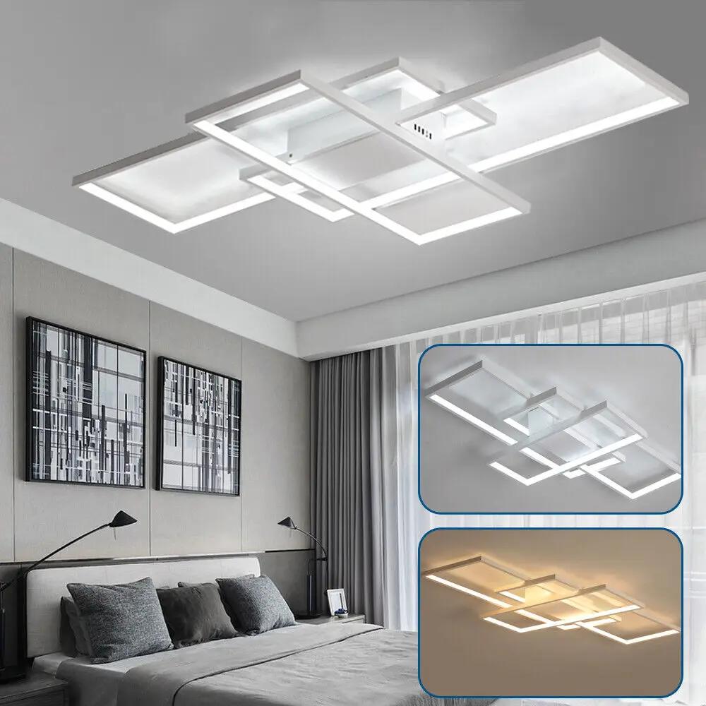 LOYALHEARTD-Plafonnier LED Carré au Design Moderne, Luminaire Décoratif de Plafond, à Intensité Régl