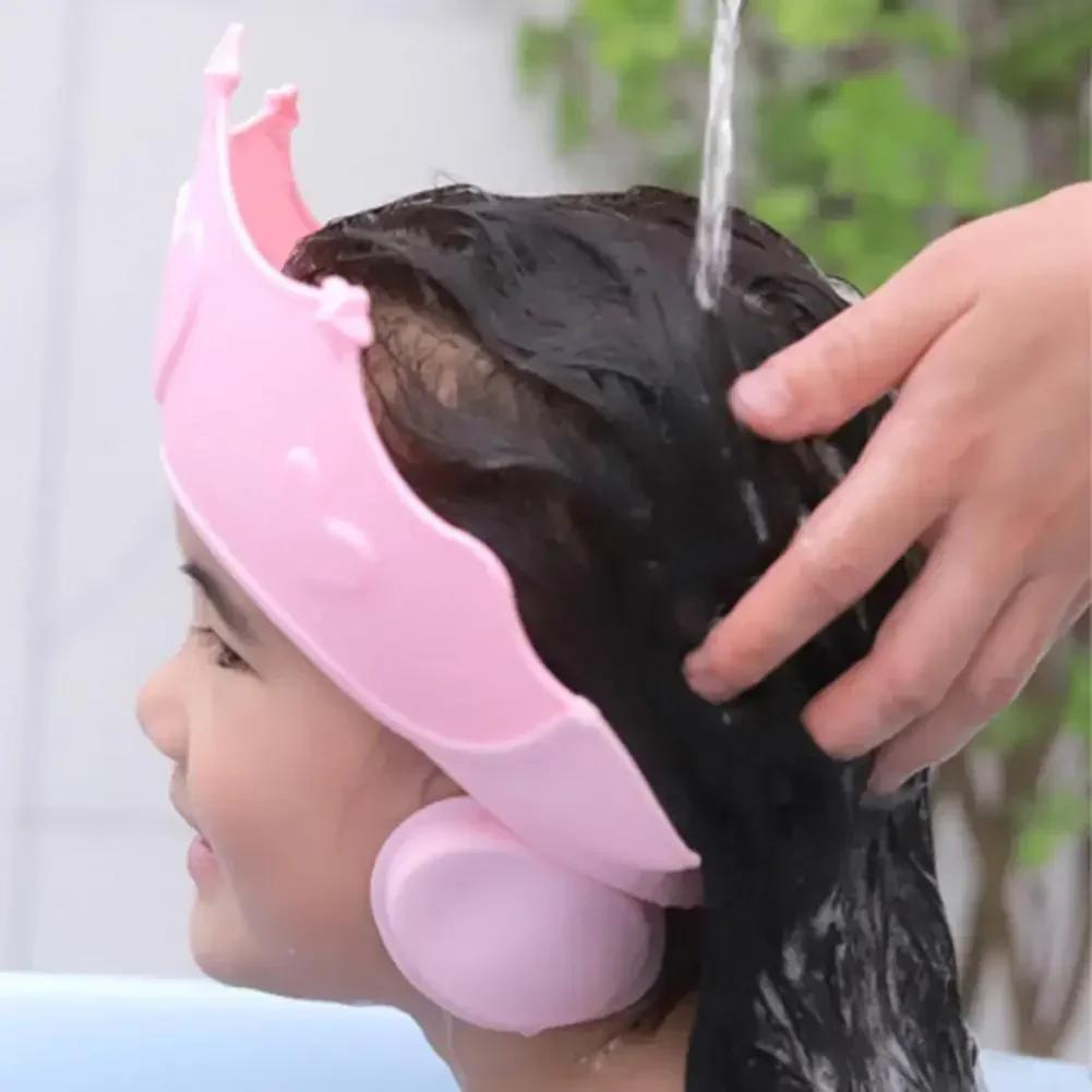 Pour enfants Protection des oreilles sûr enfants shampooing bain réglable lavage des cheveux chapeau