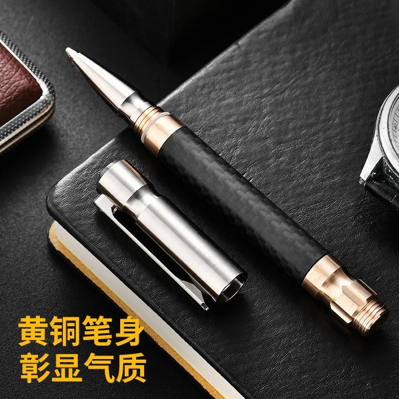 EDC-Stylo en laiton en alliage de titane, avec collection d'écriture, multifonctionnel, portable, ou