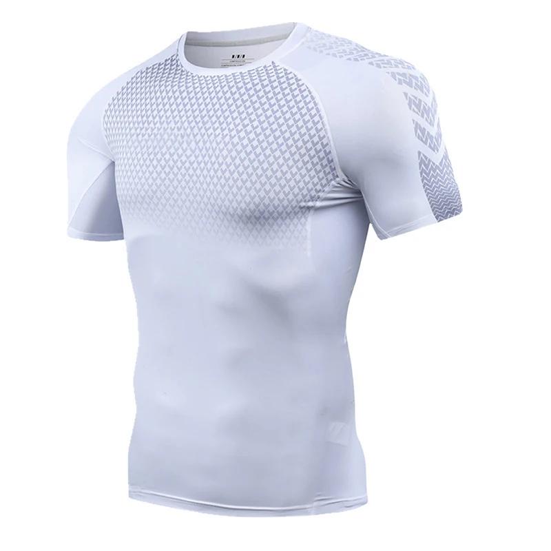 Chemises de Compression graphiques à manches courtes pour hommes, t-shirt d'entraînement de gymnasti