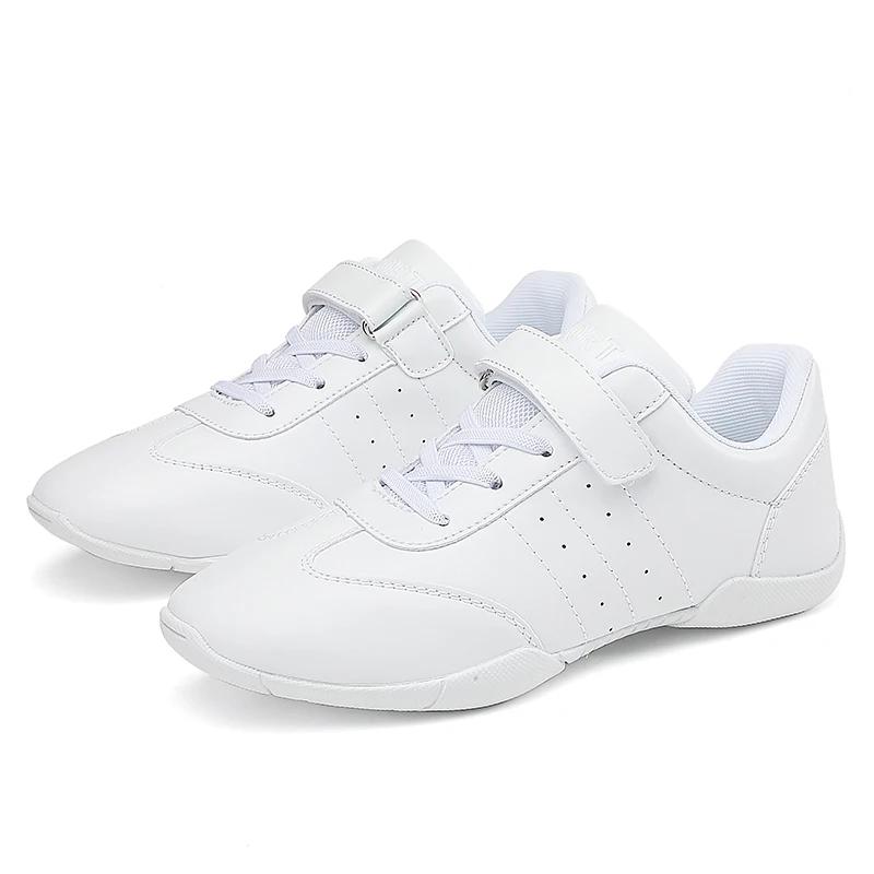 Chaussures de danse blanches pour cheerleading, pour tout-petits, jeunes filles, antidérapantes, bas