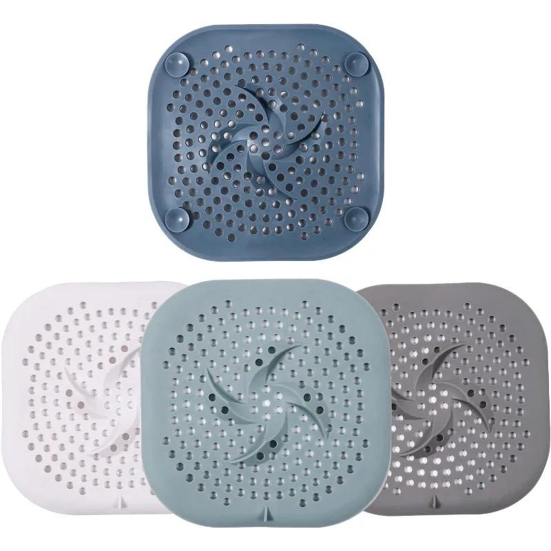 Couvercle de vidange de douche, collecteur de cheveux, baignoire de salle de bains avec ventouse, fi