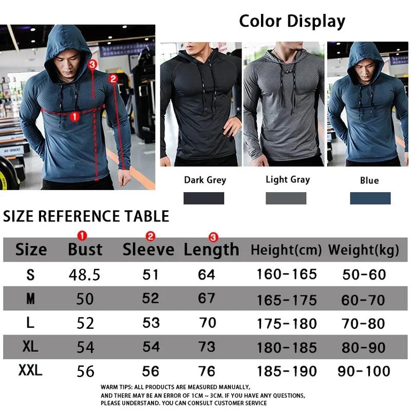 Sweat-shirt à capuche pour hommes, survêtement de Fitness, de Sport, de course, de Gym, d'entraîneme