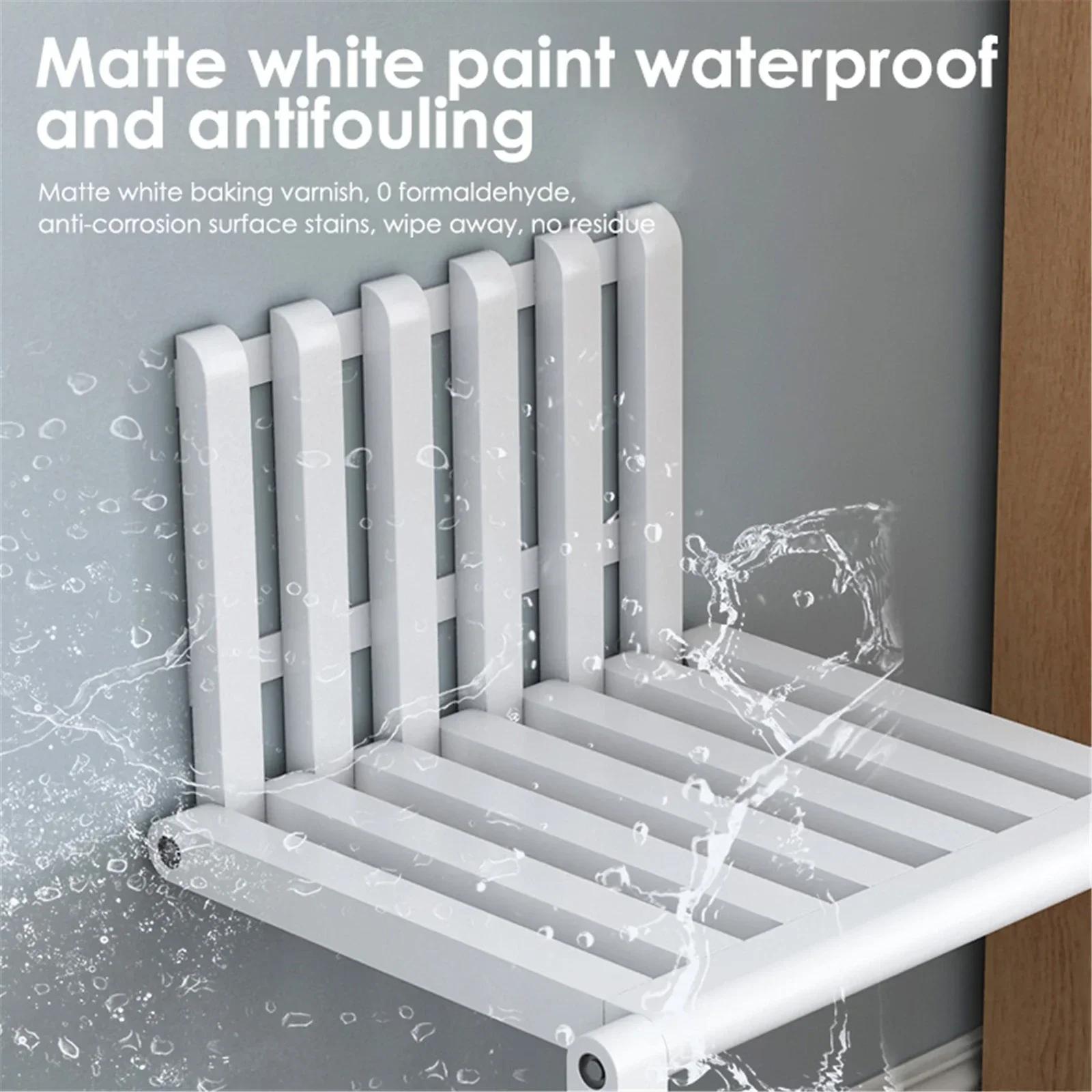 Chaise pliante murale en bois massif, pour porche, porte, armoires à chaussures, gain de place, sall