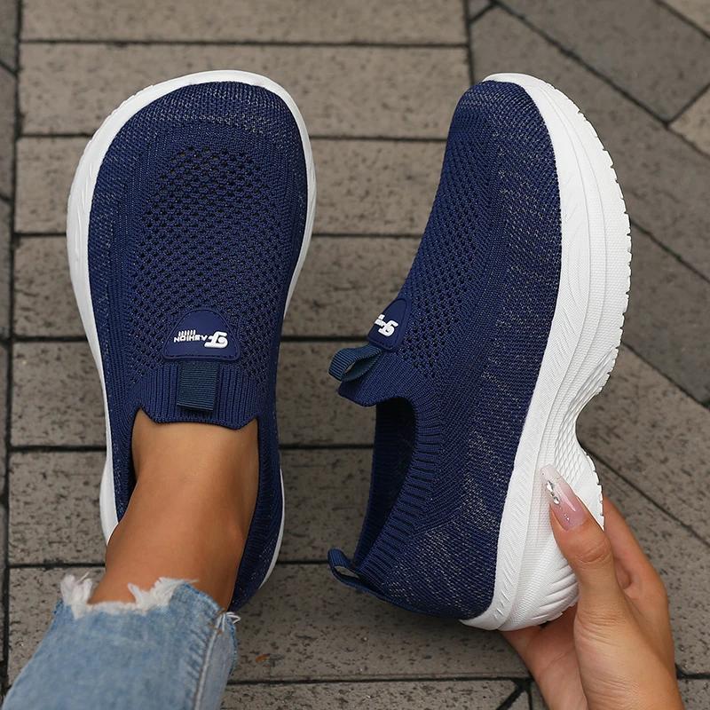 Femmes maille large dernière chaussure respirant doux baskets anti-dérapant résistant à l'usure en p